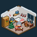 Isometric Xmas Room